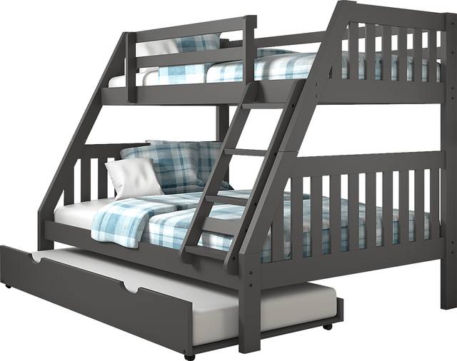 Gus Gray Twin/Full Step Bunk Bed - Thumbnail - Image 1