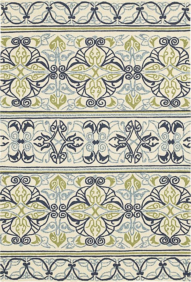 Gustavia Blue 5'6 x 8' Indoor/Outdoor Rug - Thumbnail - Image 1