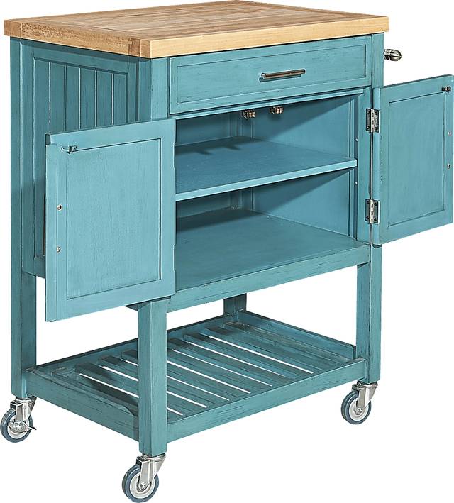 Gwendoline Teal Bar Cart - Thumbnail - Image 3