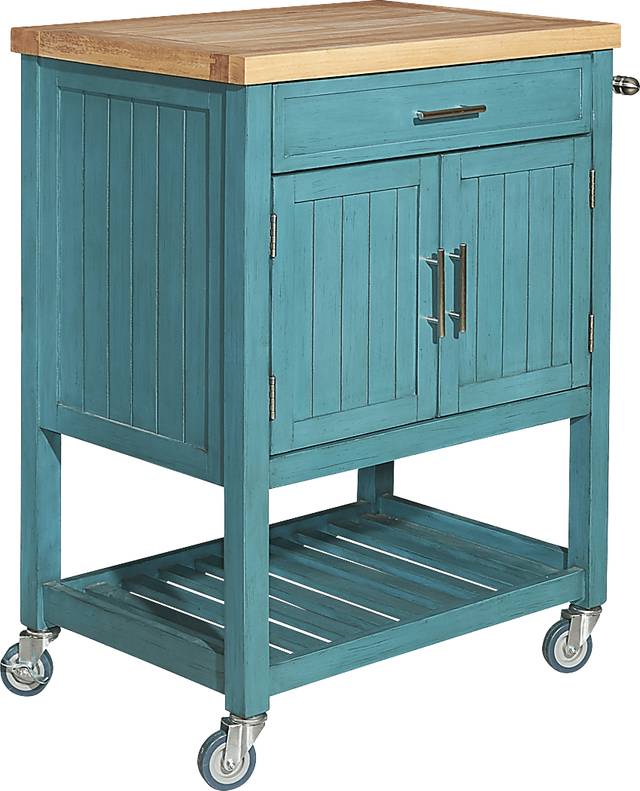Gwendoline Teal Bar Cart - Thumbnail - Image 1