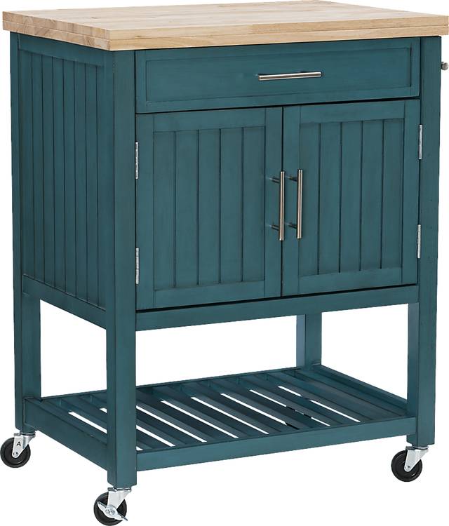 Gwendoline Teal Bar Cart - Thumbnail - Image 1