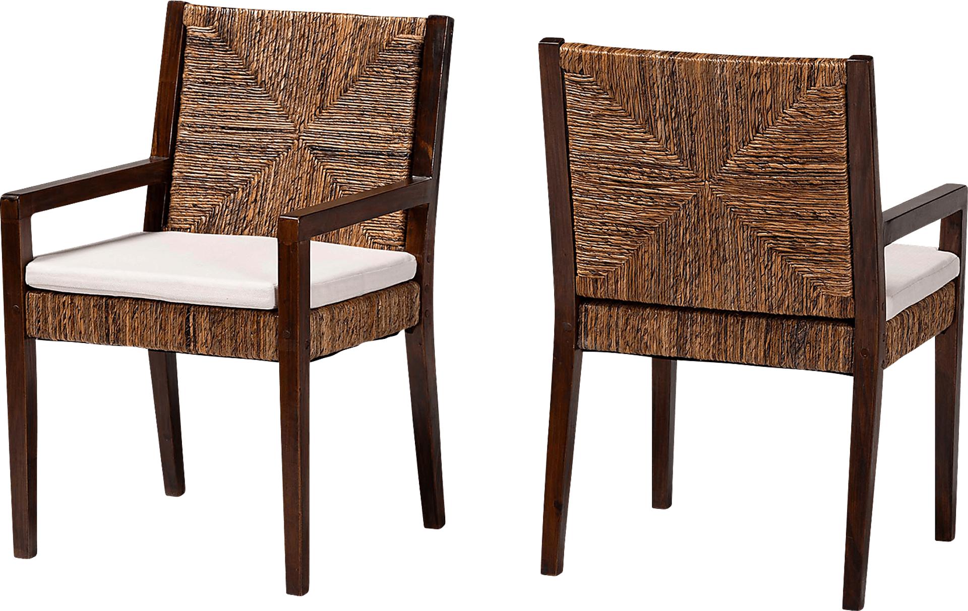 Gwenrel Dark Brown Arm Chair, Set of 2