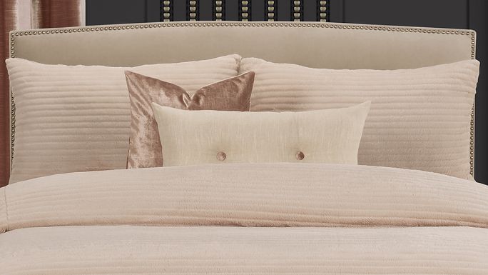 Gwinette Off-White 6pc Queen Duvet Cover Set