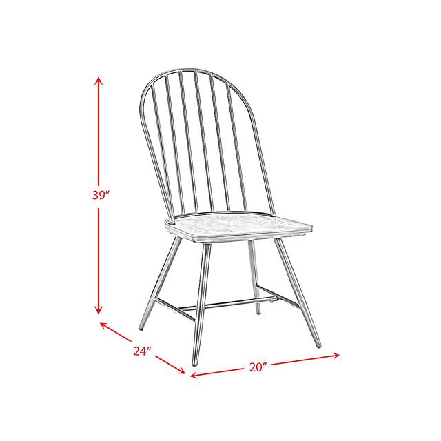 Habiba Black Side Chair, Set of 2 - Thumbnail - Image 4