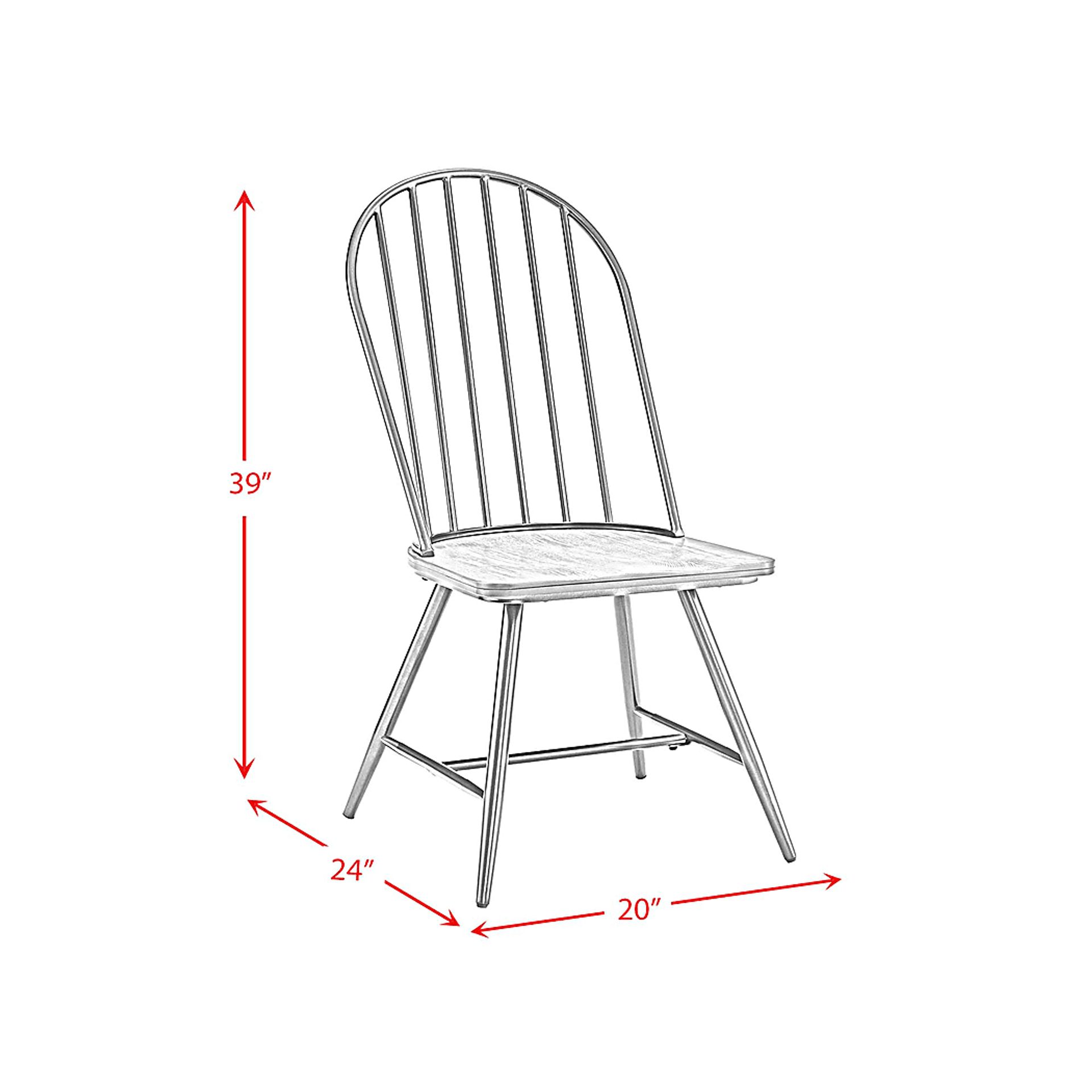 Habiba Black Side Chair, Set of 2 - Image 4