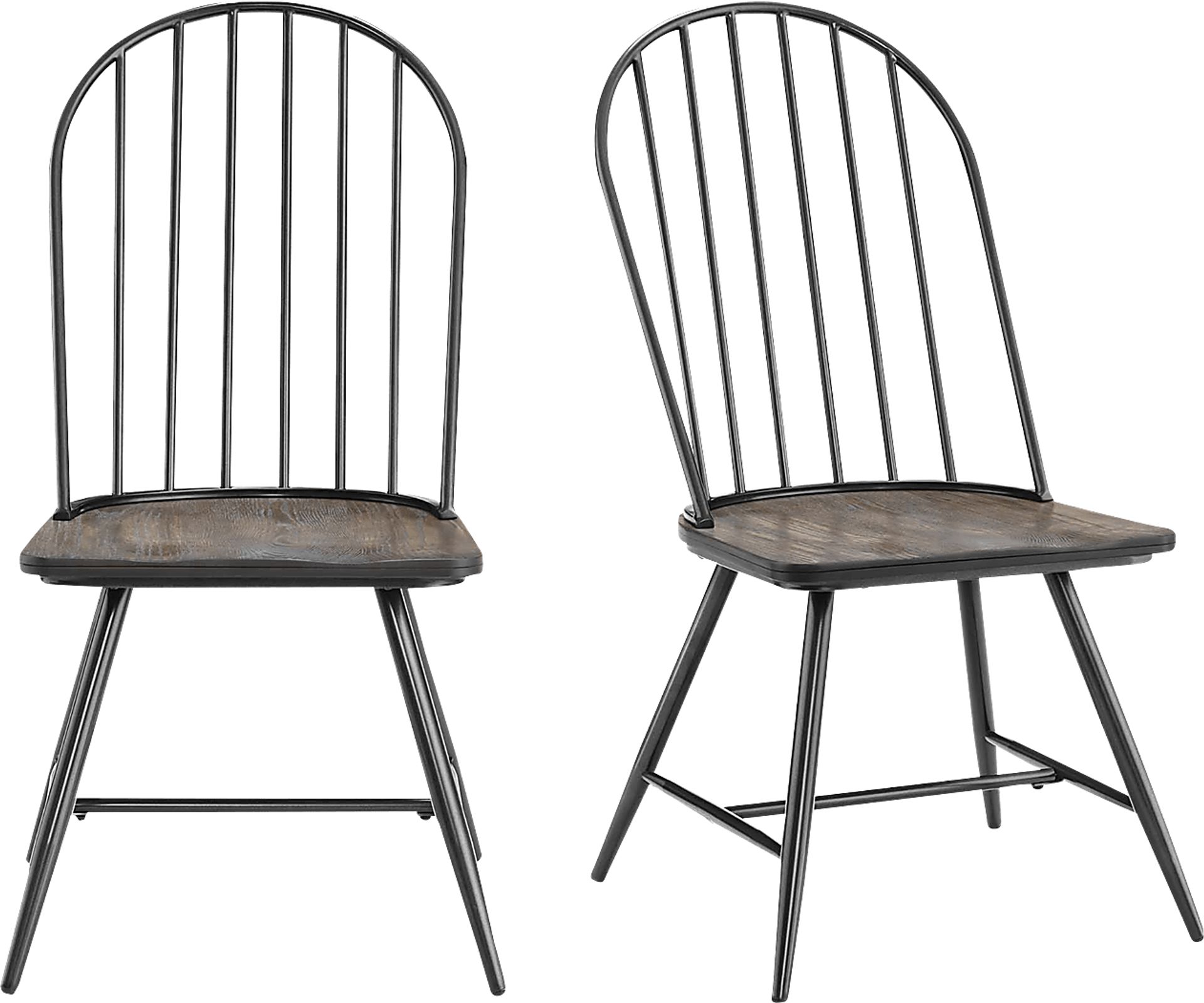 Habiba Black Side Chair, Set of 2 - Image 1