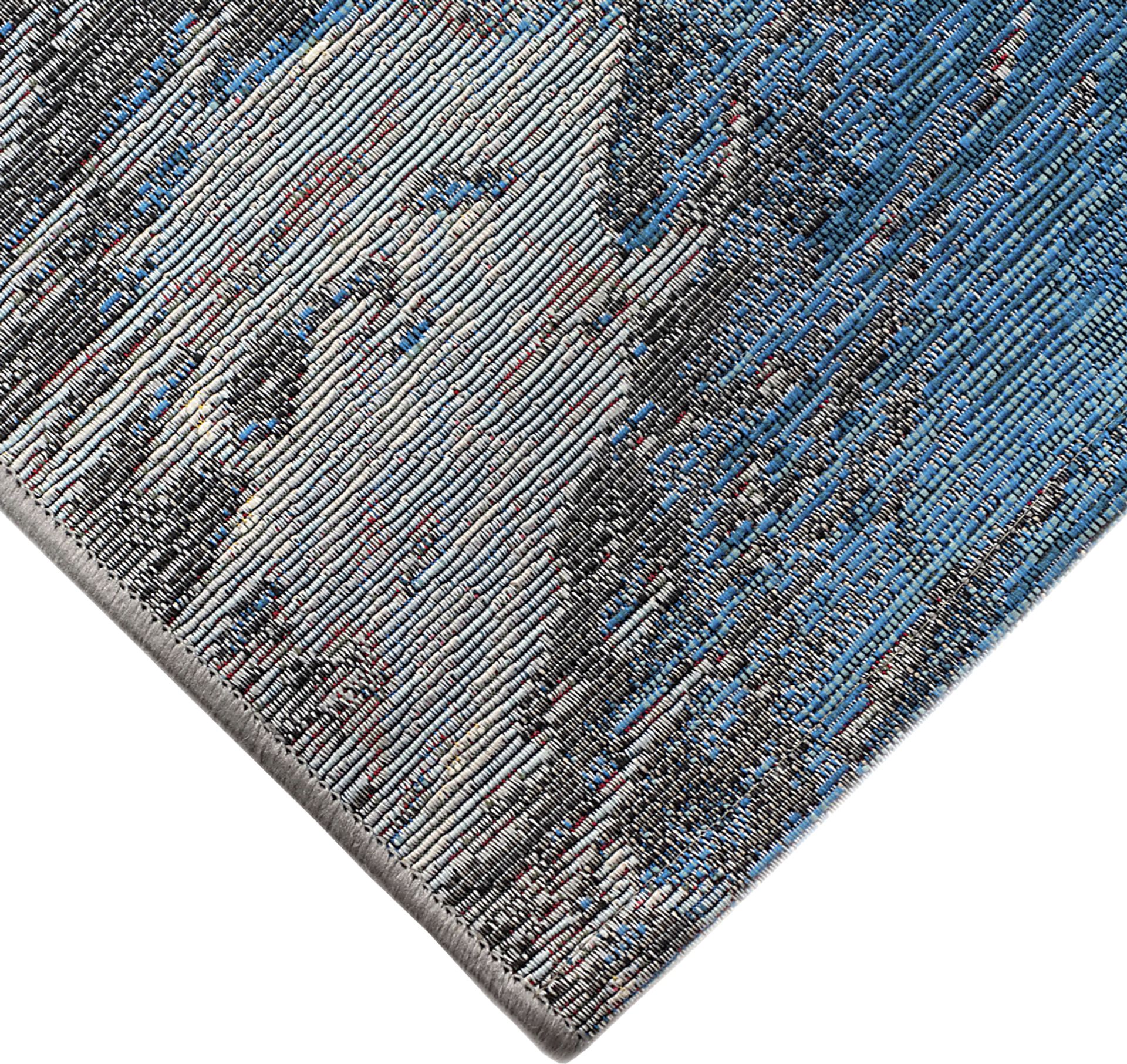 Habine Blue 4'10 x 7'6 Indoor/Outdoor Rug - Image 5