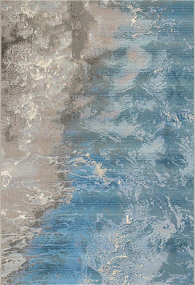 Habine Blue 7'10 x 9'10 Indoor/Outdoor Rug - Thumbnail - Image 1