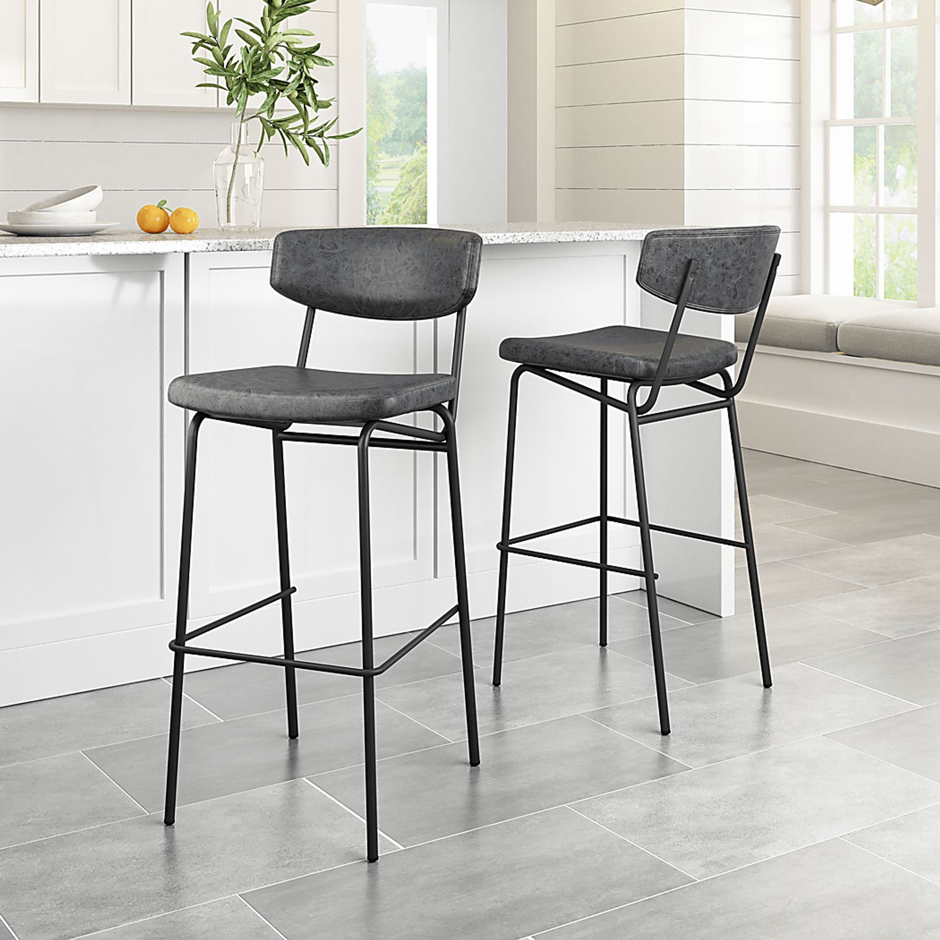 Haciendas Black Barstool, Set of 2 - Image 2