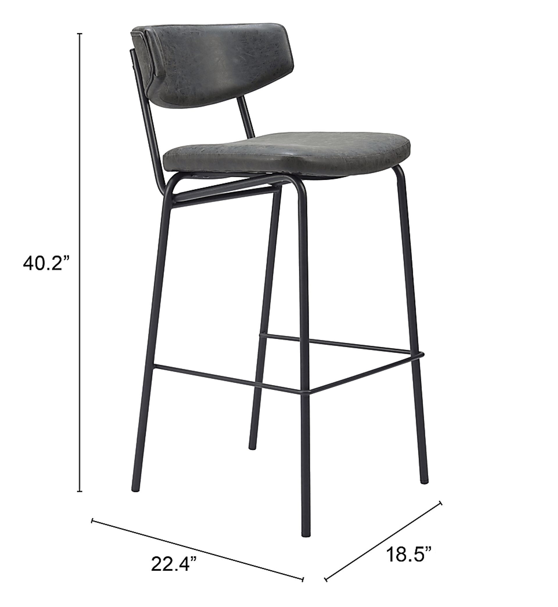 Haciendas Black Barstool, Set of 2 - Image 9