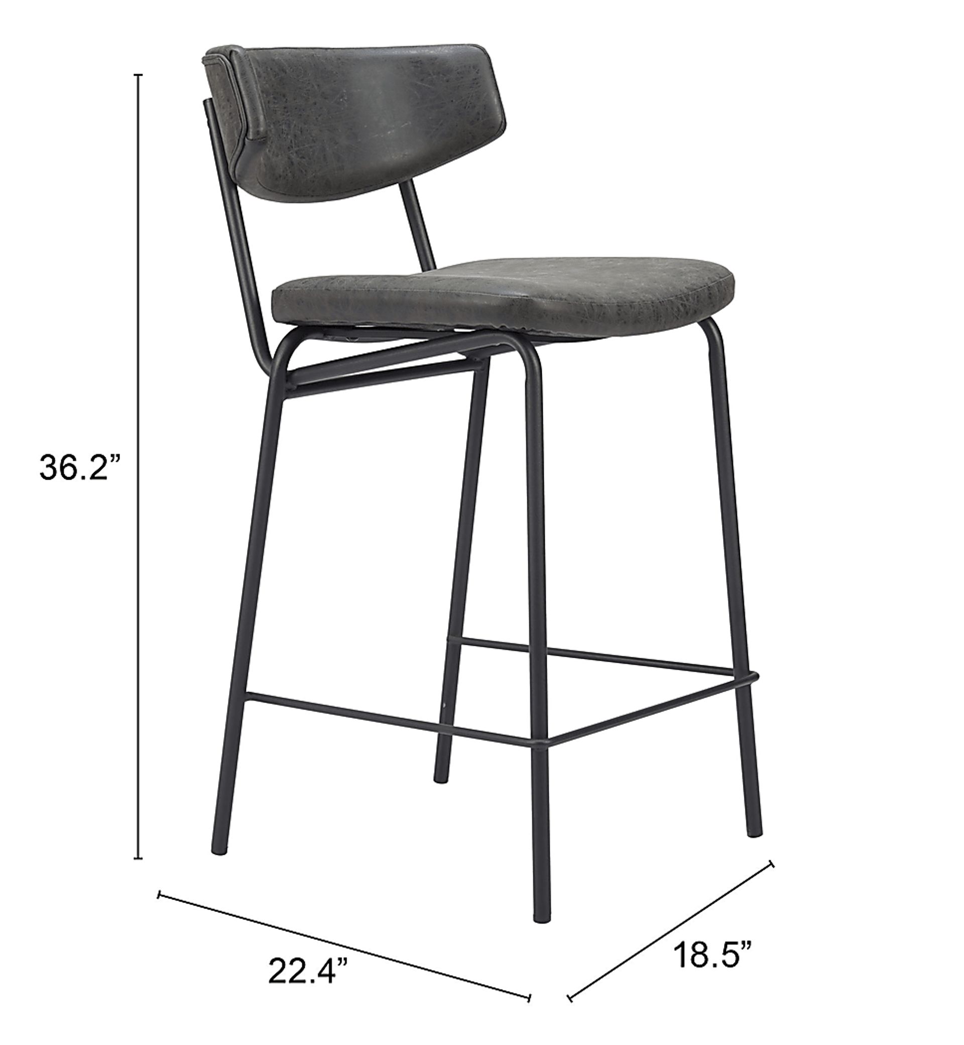 Haciendas Black Counter Height Stool, Set of 2 - Image 10