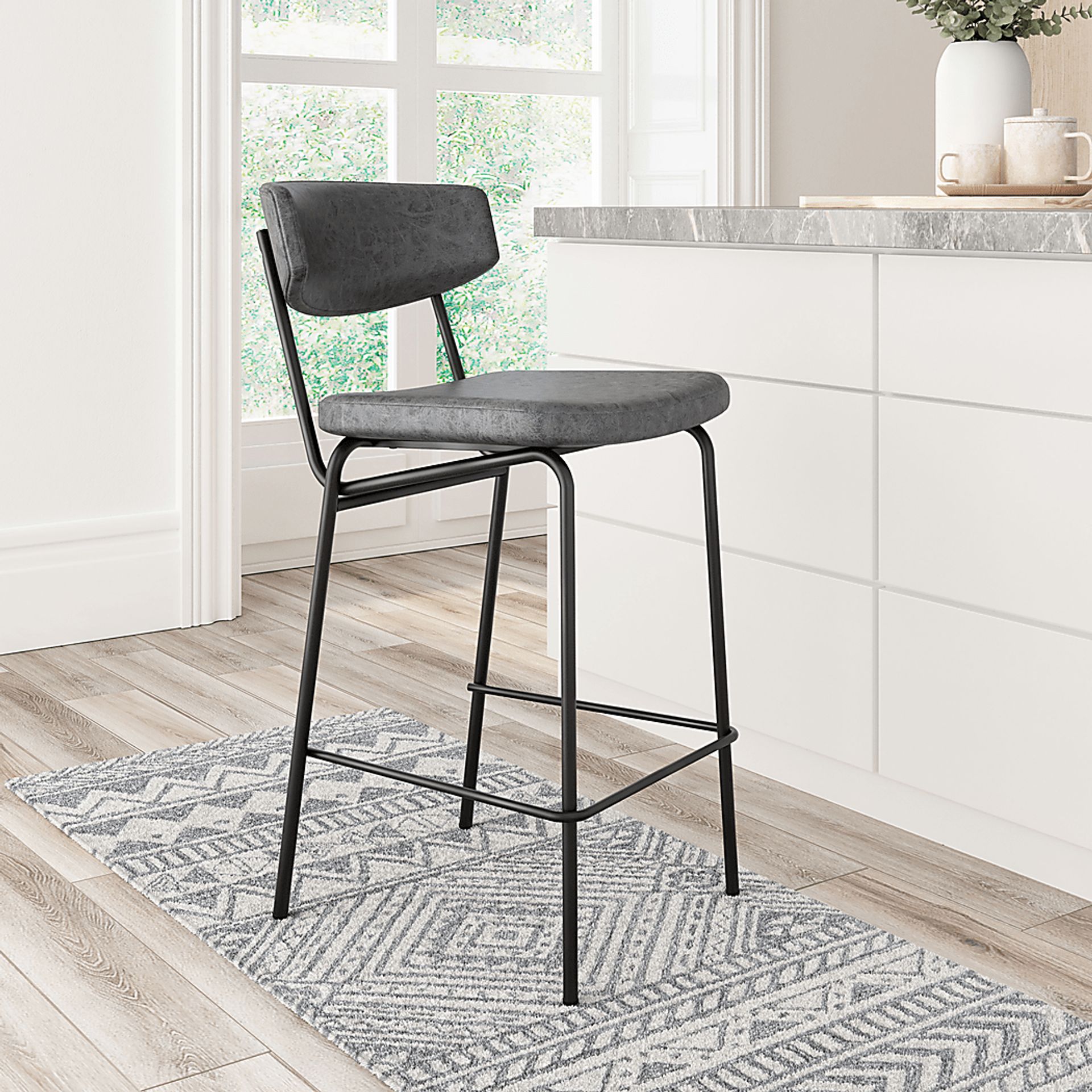 Haciendas Black Counter Height Stool, Set of 2 - Image 9