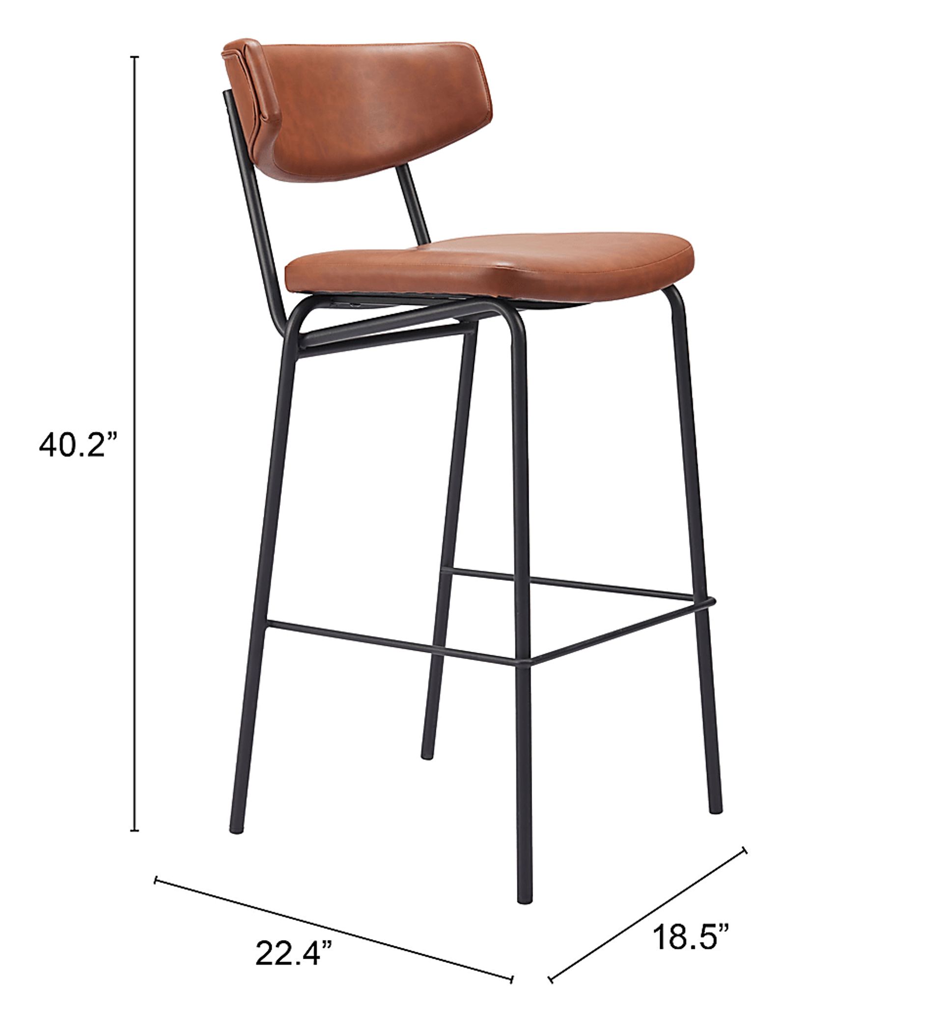 Haciendas Brown Barstool, Set of 2 - Image 9