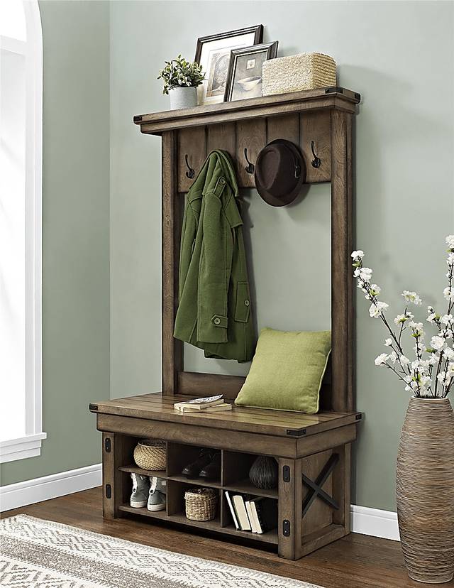Hackrott Gray Hall Tree - Thumbnail - Image 3