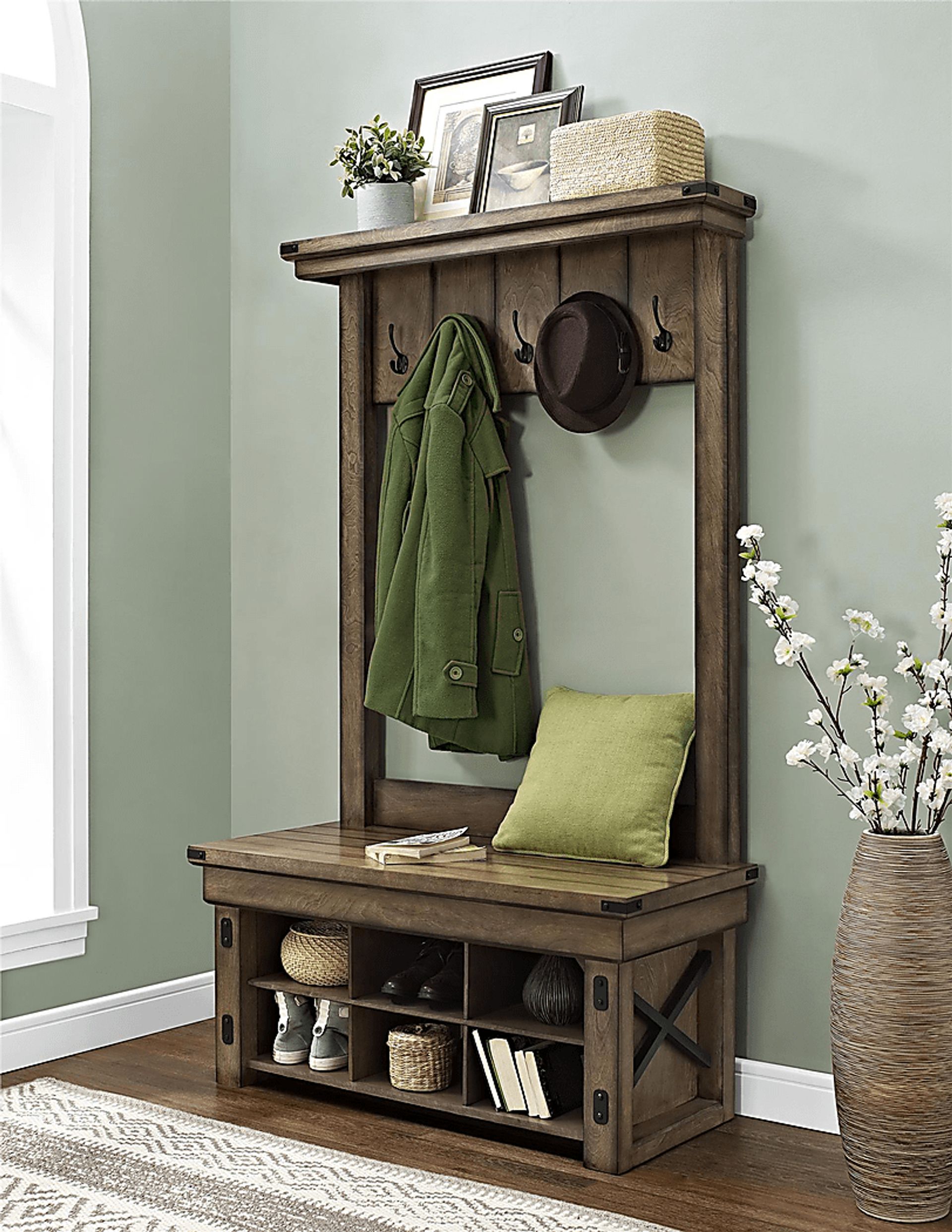 Hackrott Gray Hall Tree - Image 3
