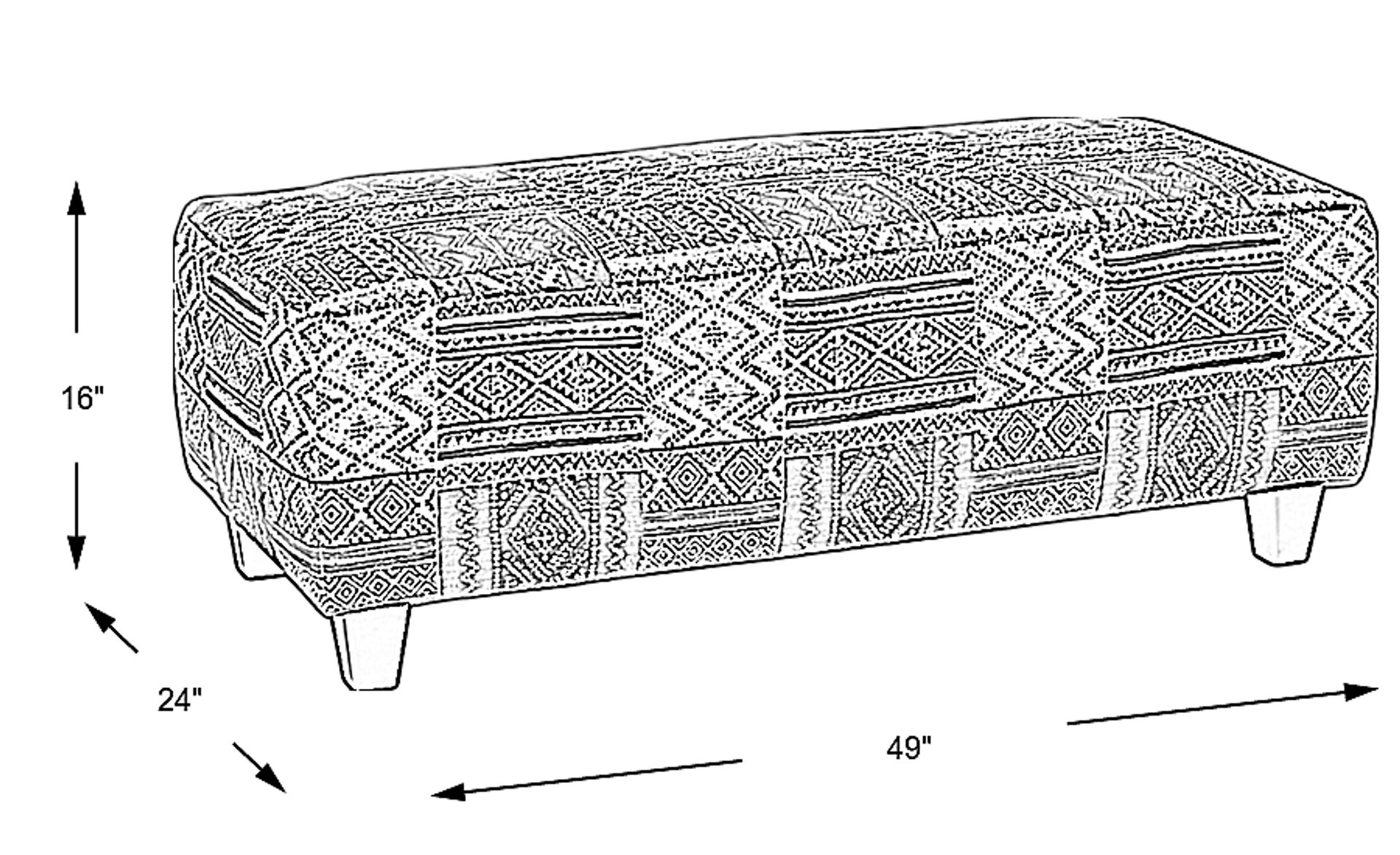 Dimension Image. Please refer to the Dimension Tab on this page for dimension details.