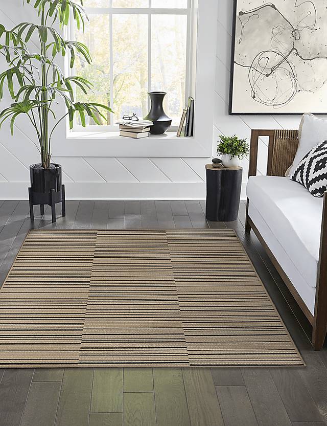 Hadholm Natural 5'3 x 7'3 Indoor/Outdoor Rug - Thumbnail - Image 2