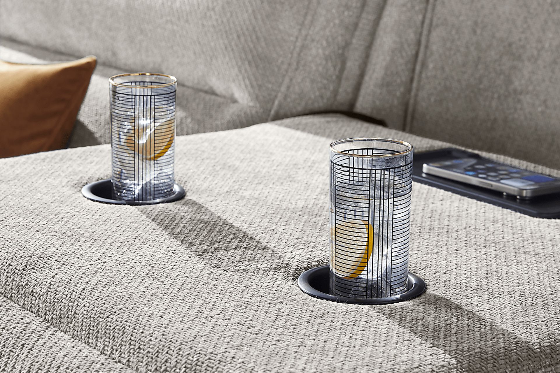 Hadley Park Beige 3 Pc Dual Power Reclining Sectional - Image 11