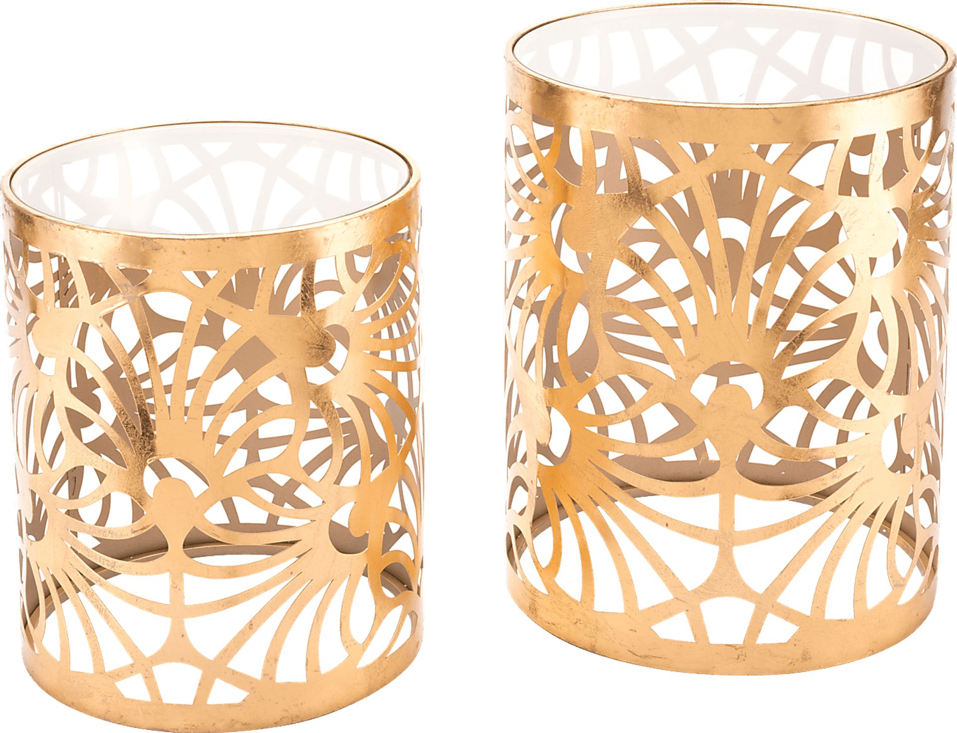 Hadlow Lane Gold Set of 2 Nesting Tables - Image 1