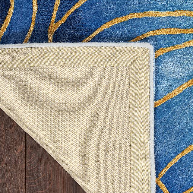 Haebao Blue/Gold 5'6 x 7'5 Rug - Thumbnail - Image 4
