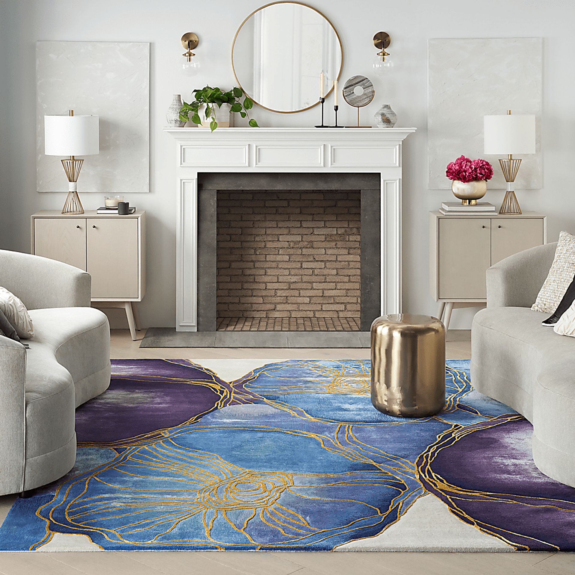 Haebao Blue/Gold 5'6 x 7'5 Rug - Image 7