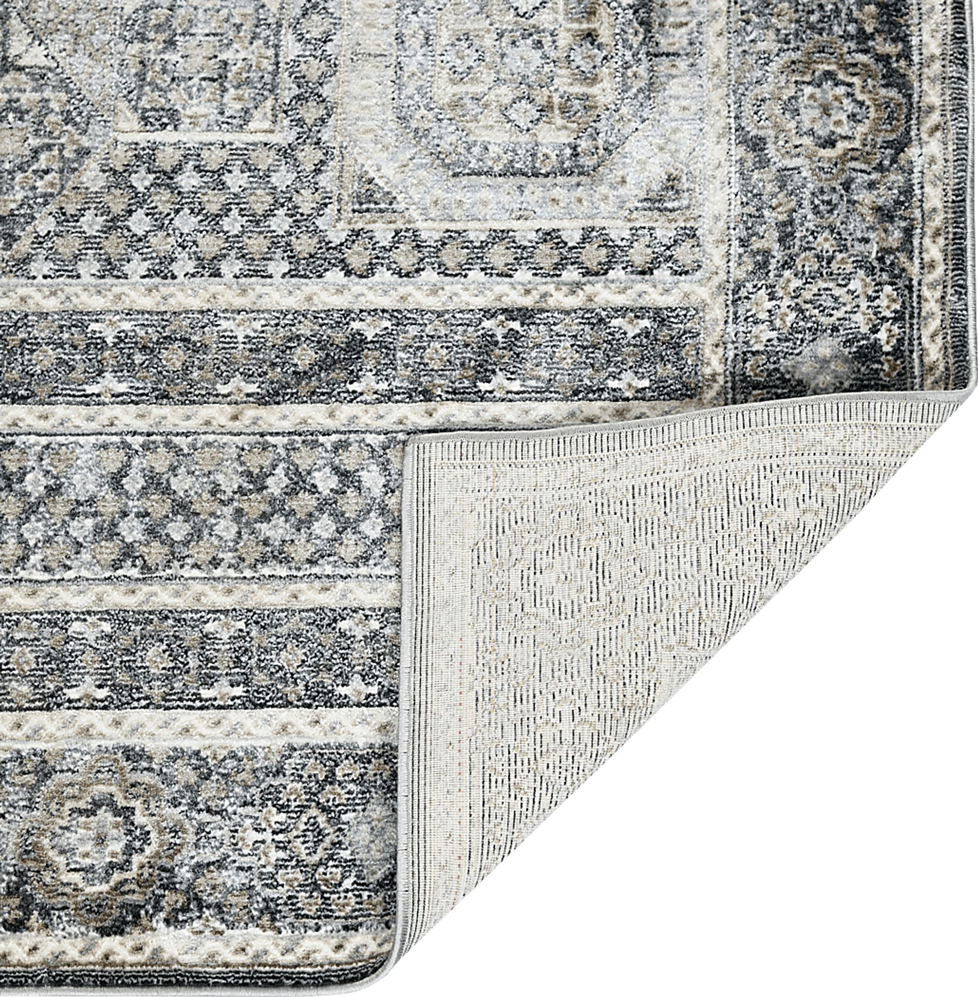 Haertley Charcoal 2'6 x 7'10 Runner Rug - Image 5