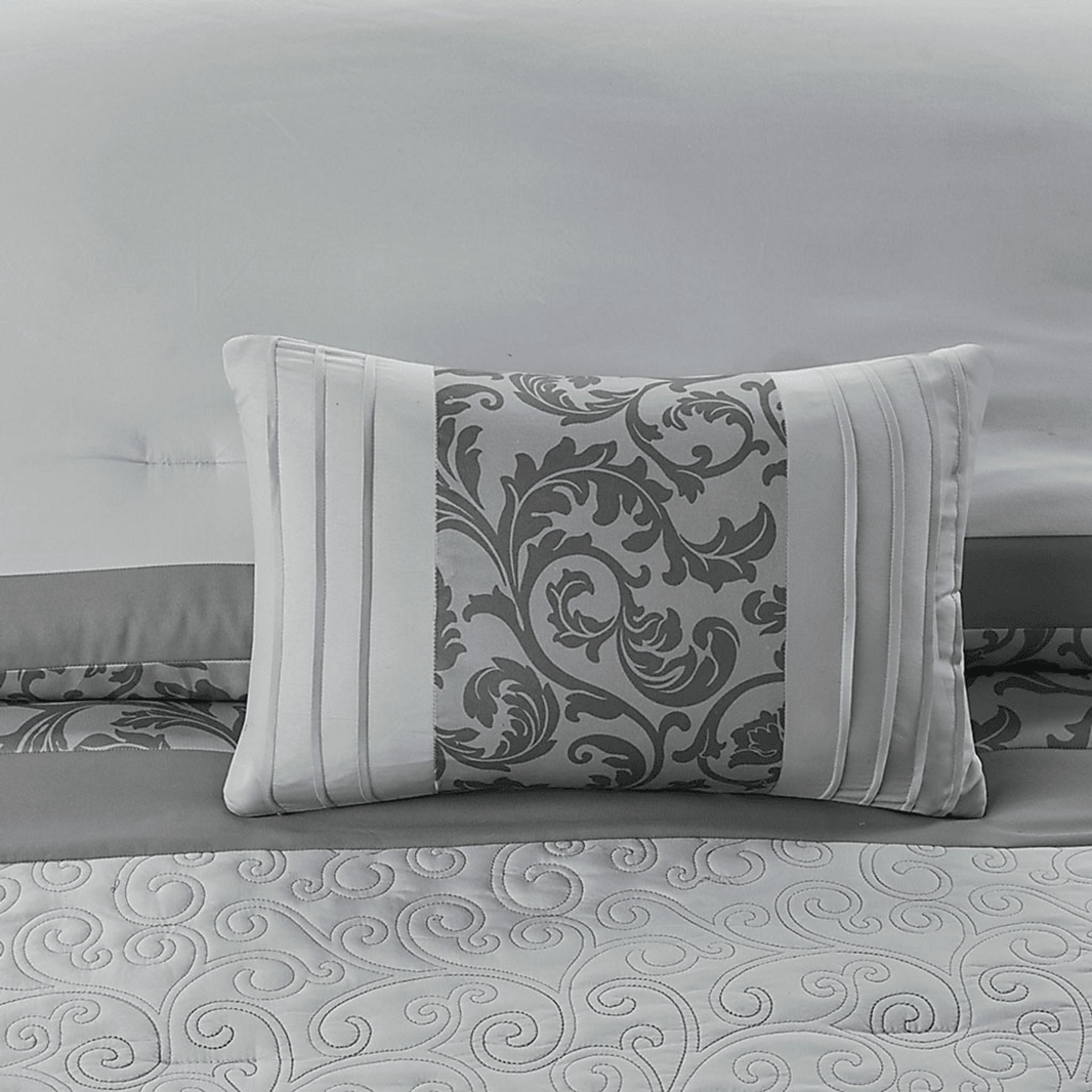 Hafnor Gray 8 Pc King Comforter Set - Image 7