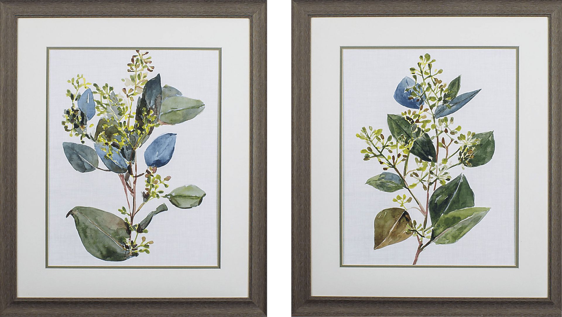 Hagemann Green Artwork, Set of 2 - Image 1