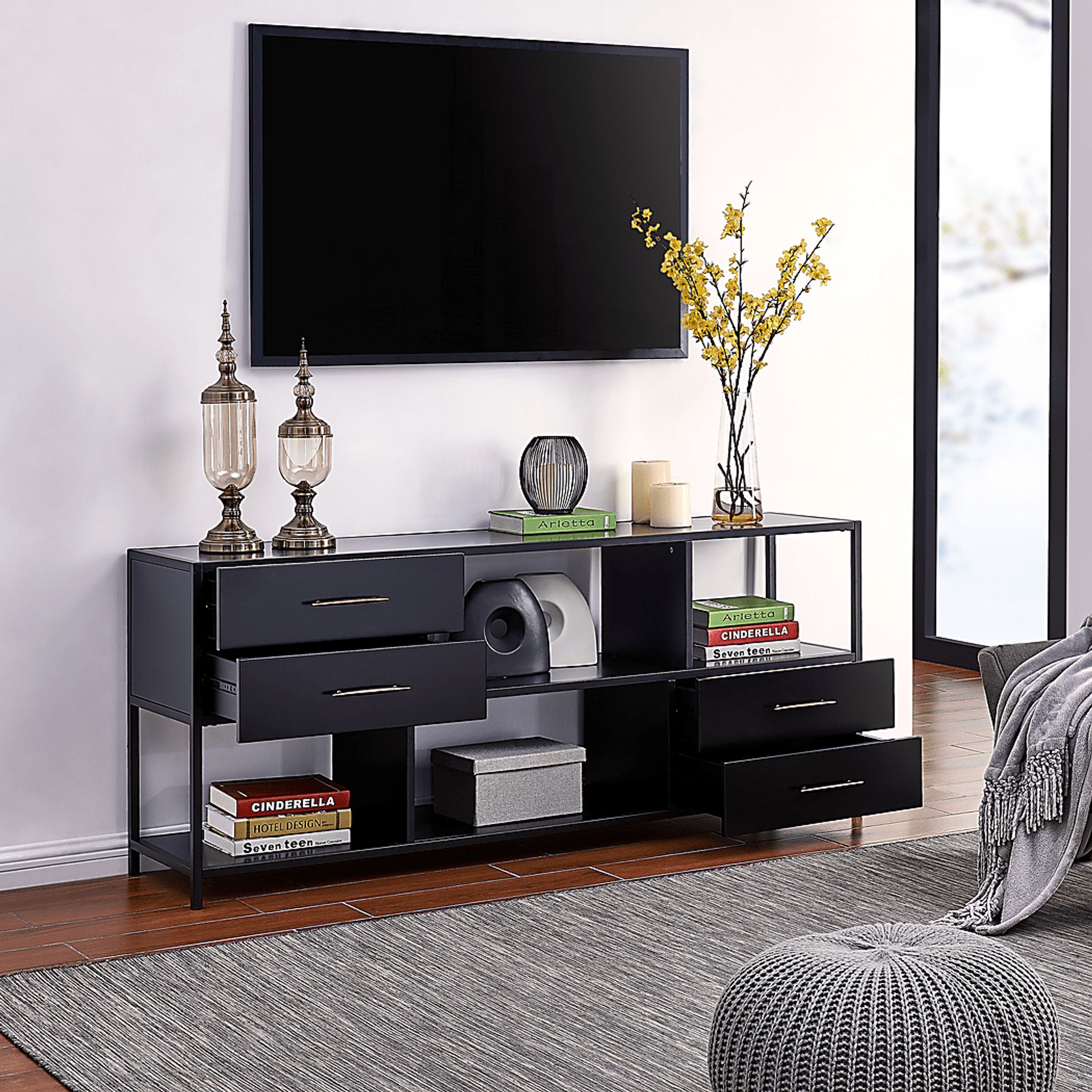 Haile Black 68 in. Console - Image 3