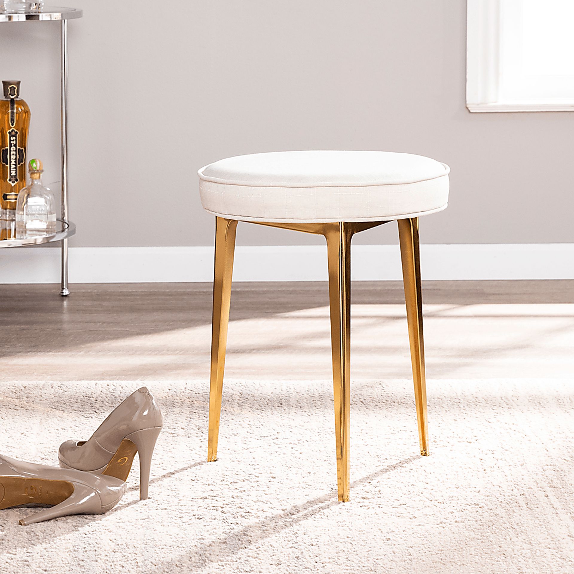 Hainsworth Gold Vanity Stool - Image 2