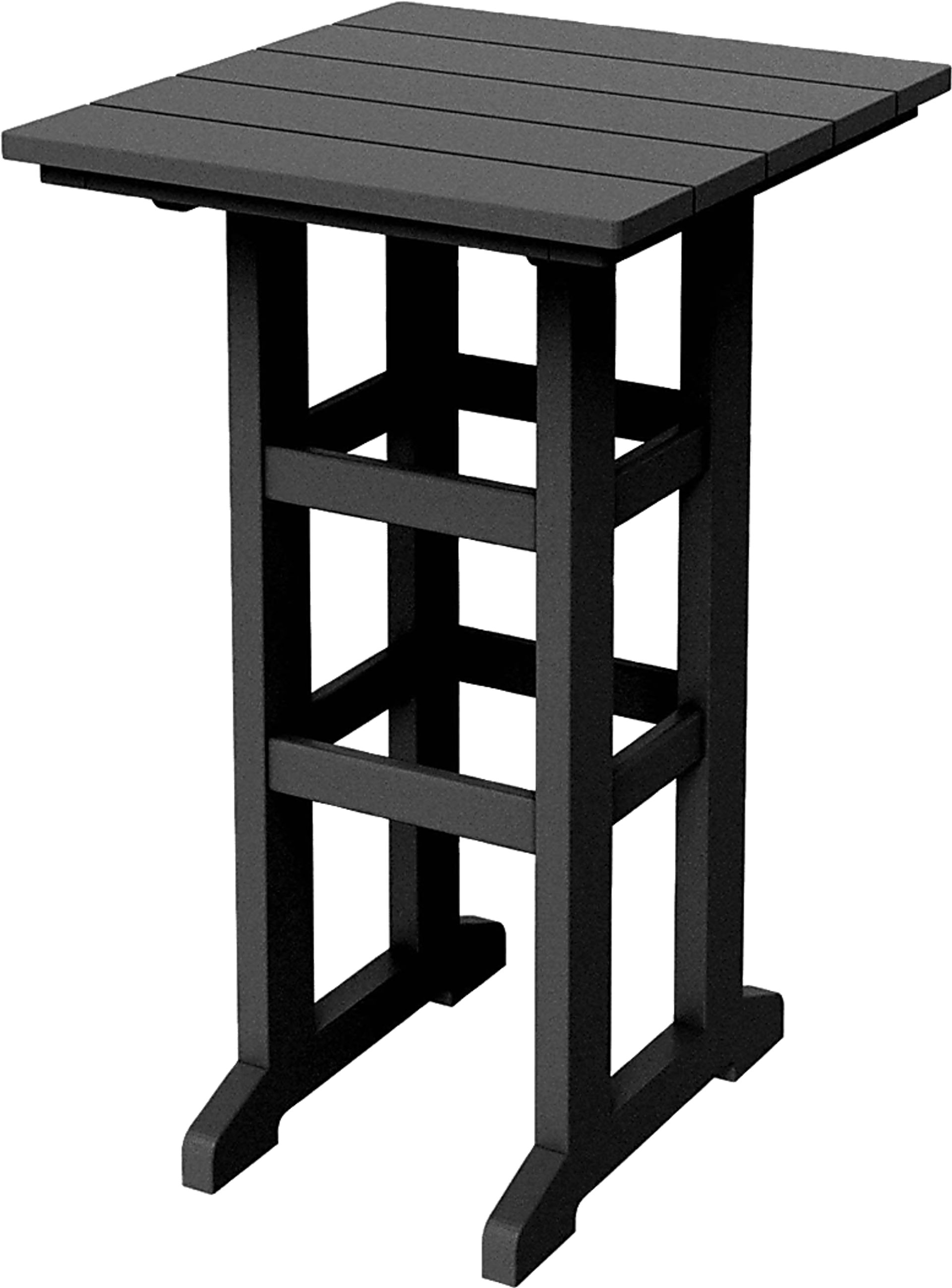 Pawleys Island Haisai Black 28in. Bar Height Outdoor Table - Image 1