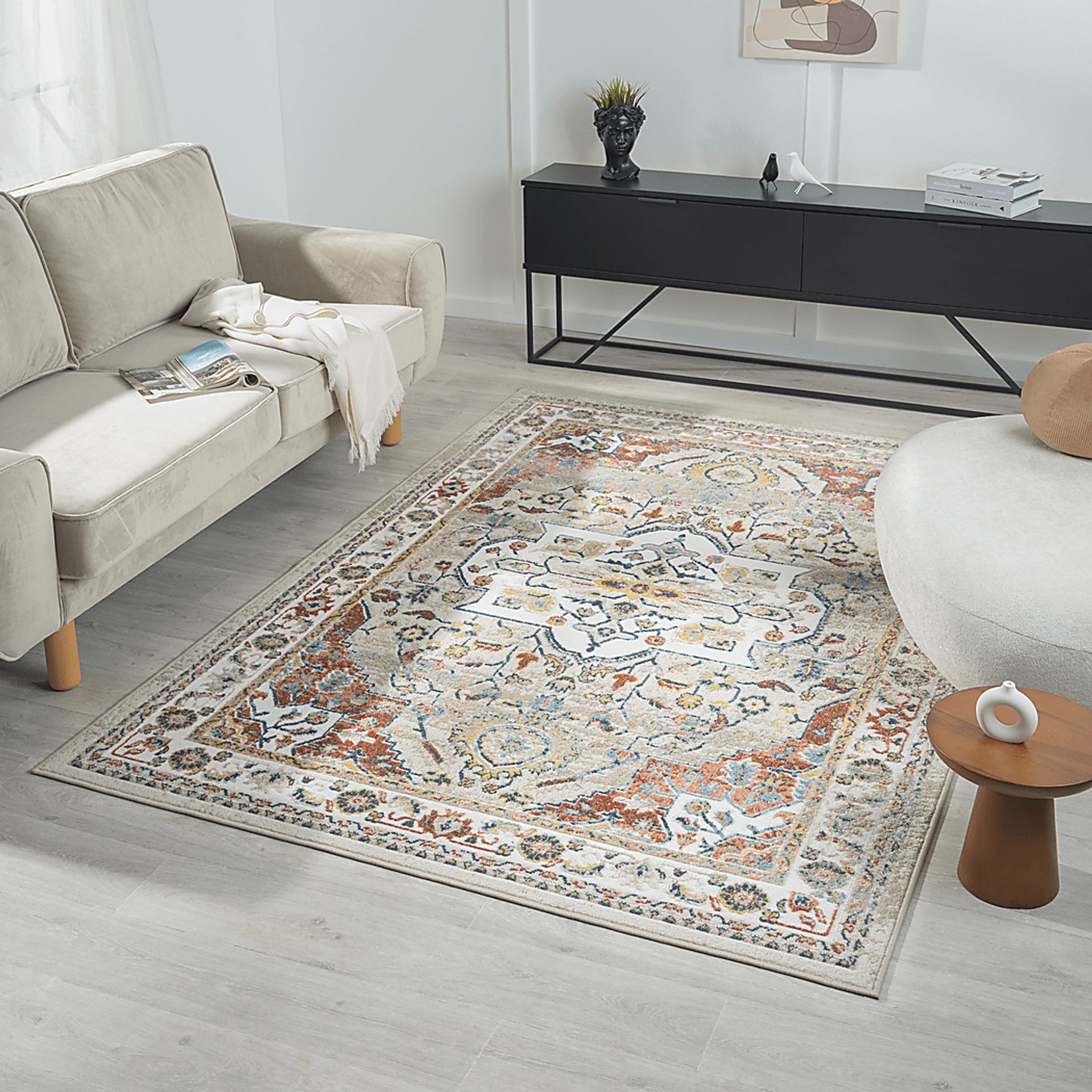 Haisam Rust/Ivory 3'11 x 6' Rug - Image 2