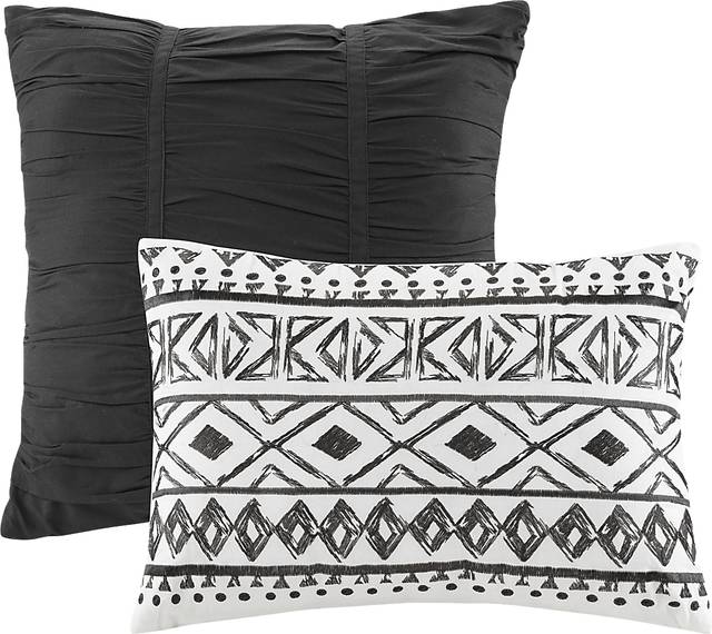 Haisley Black 7 Pc King Comforter Set - Thumbnail - Image 10