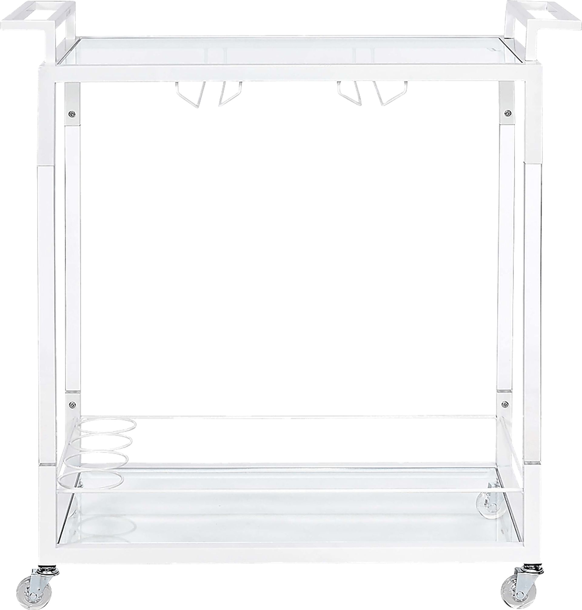Haislip White Bar Cart - Image 3