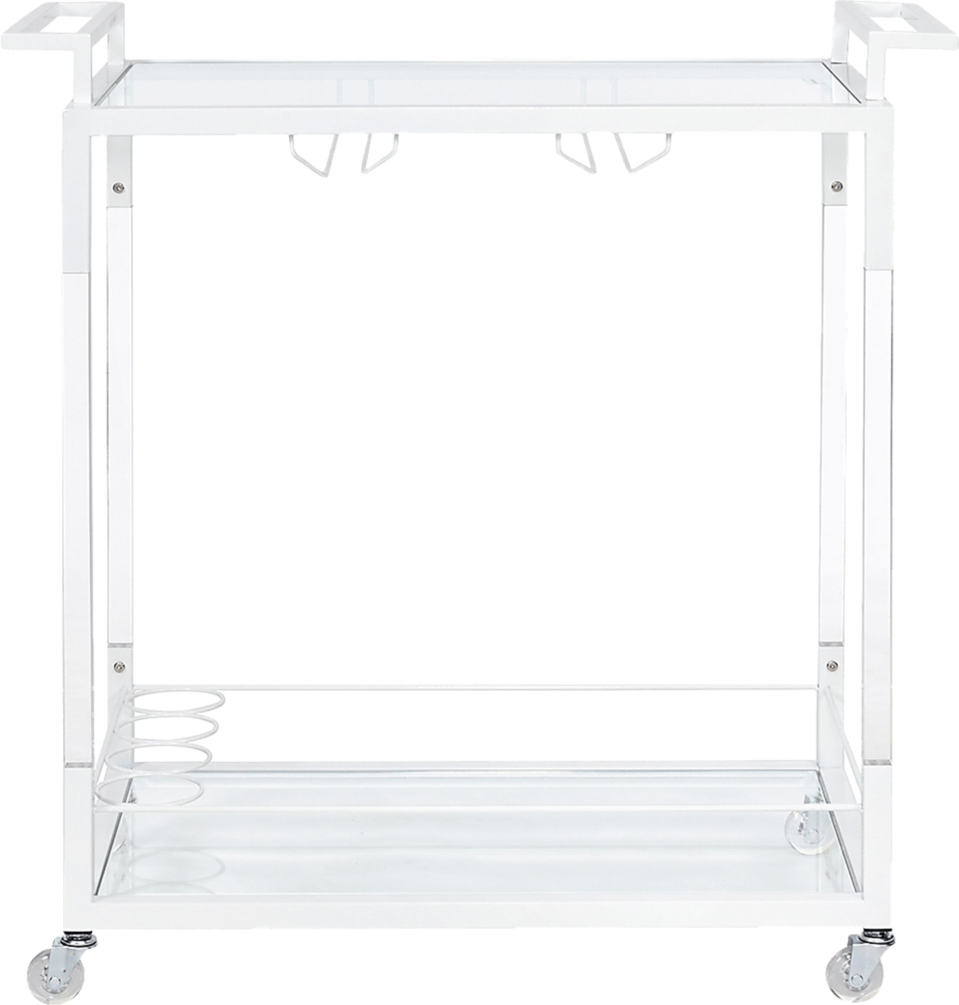 Haislip White Bar Cart - Image 5