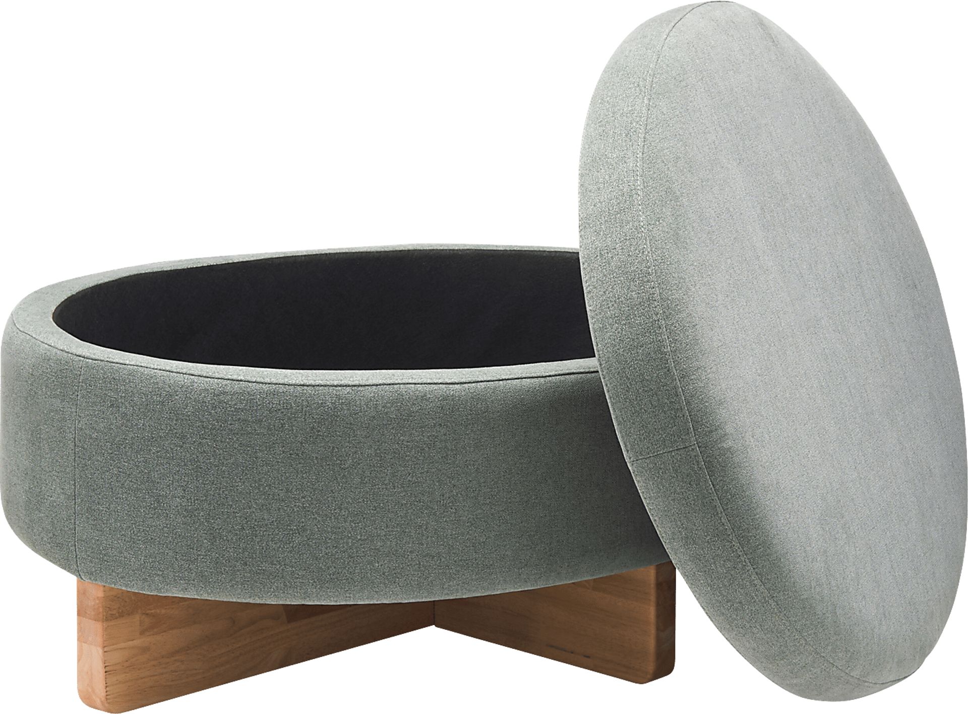 Hakam Teal Storage Ottoman - Image 5