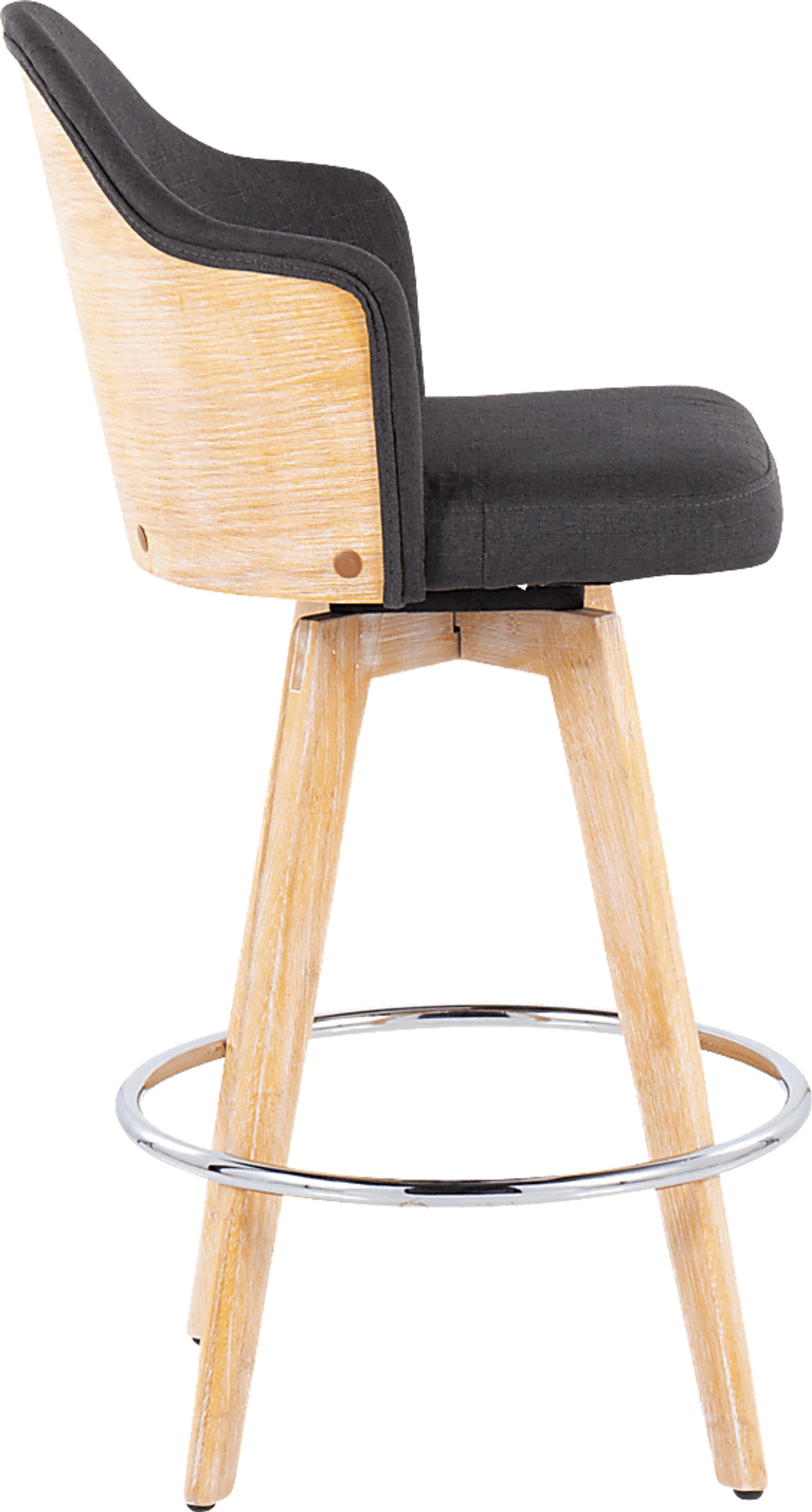 Hakea Charcoal Counter Height Stool, Set of 2 - Image 3