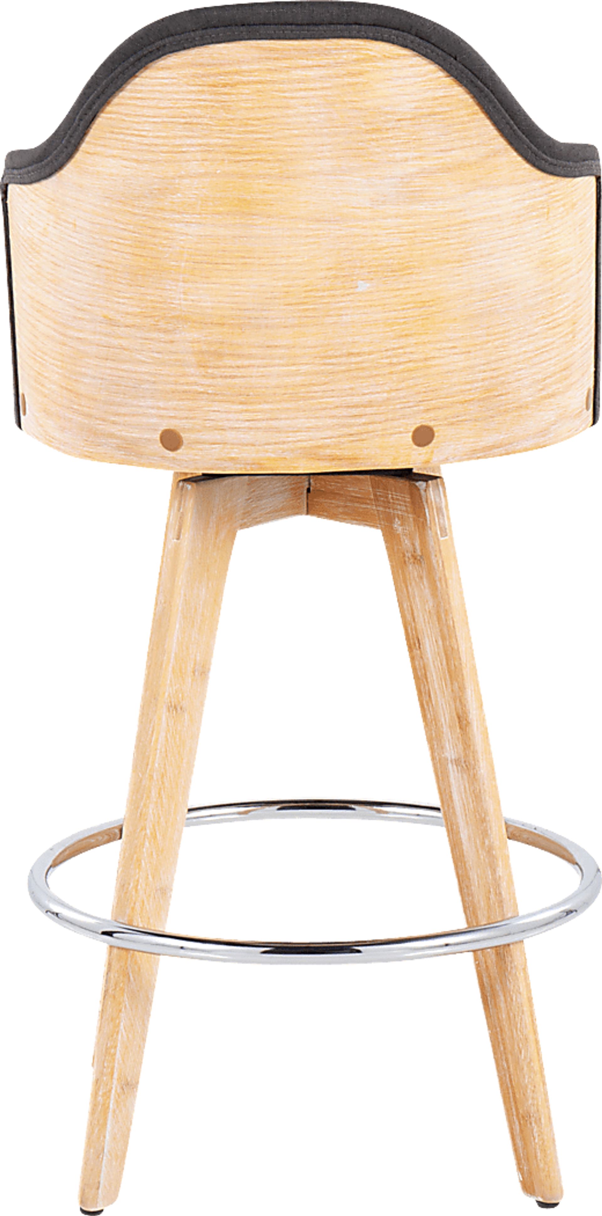 Hakea Charcoal Counter Height Stool, Set of 2 - Image 5