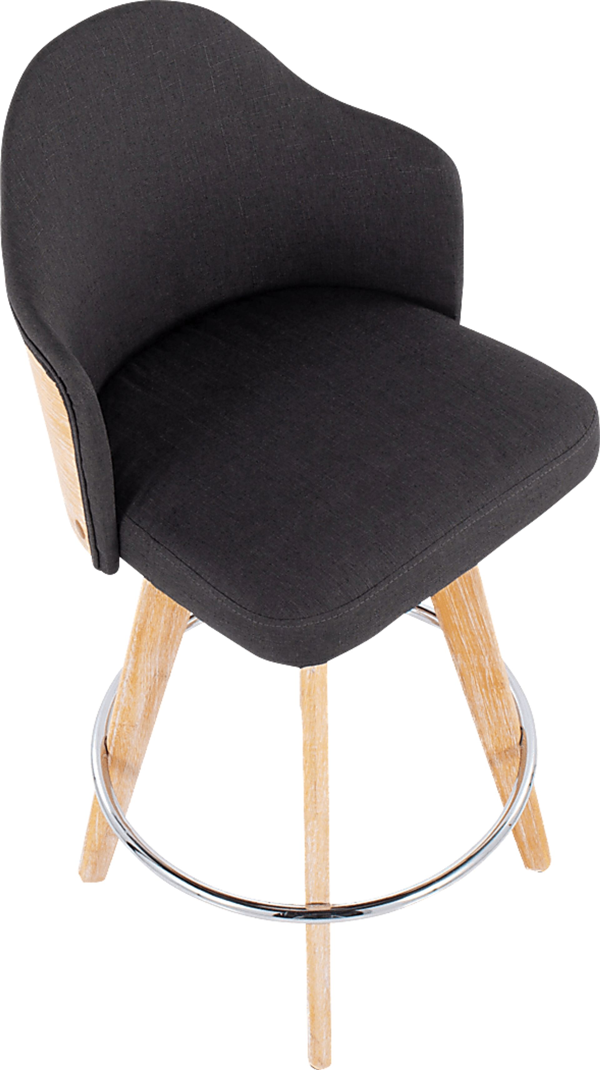 Hakea Charcoal Counter Height Stool, Set of 2 - Image 7