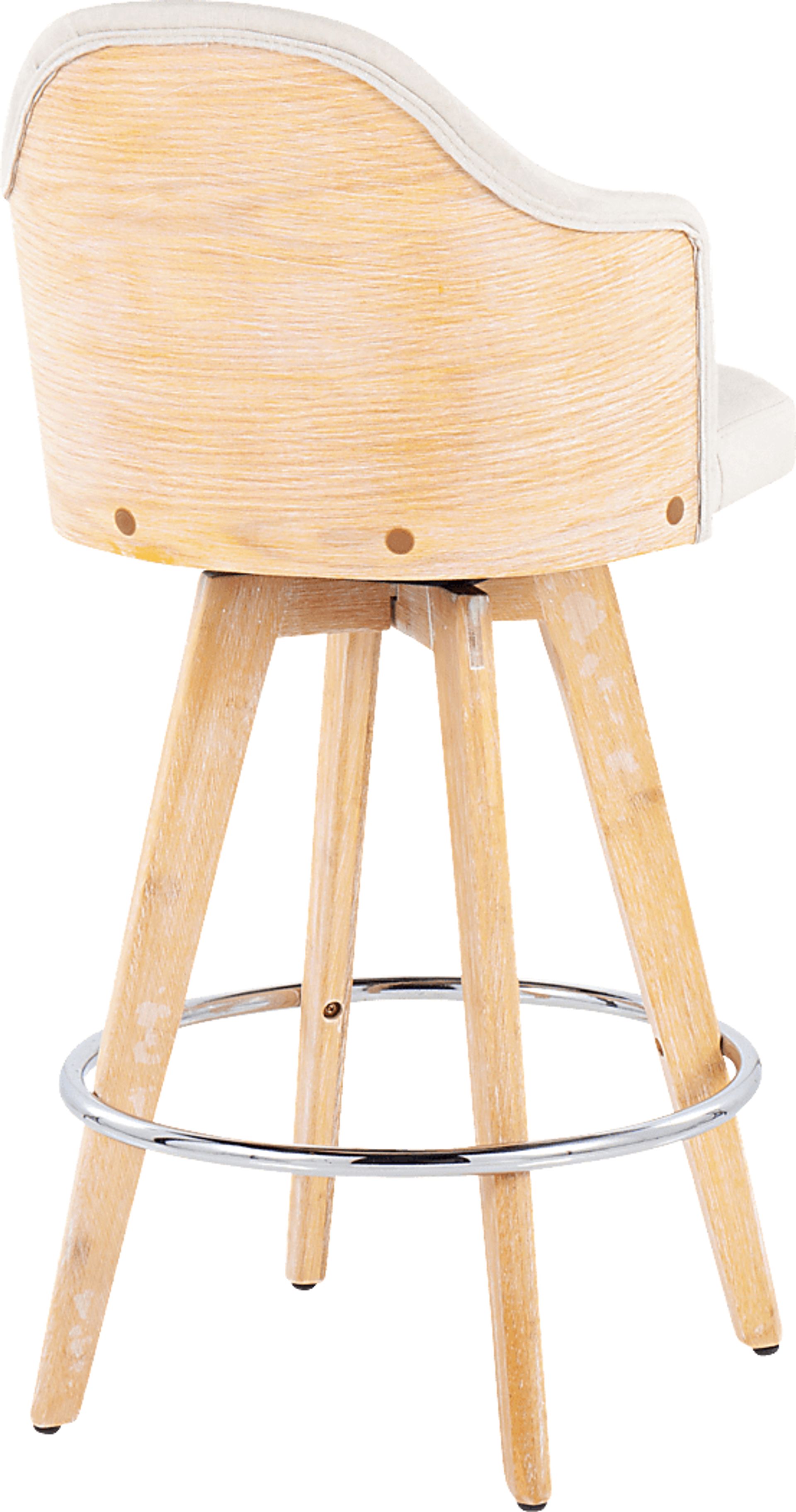 Hakea Cream Counter Height Stool, Set of 2 - Image 4