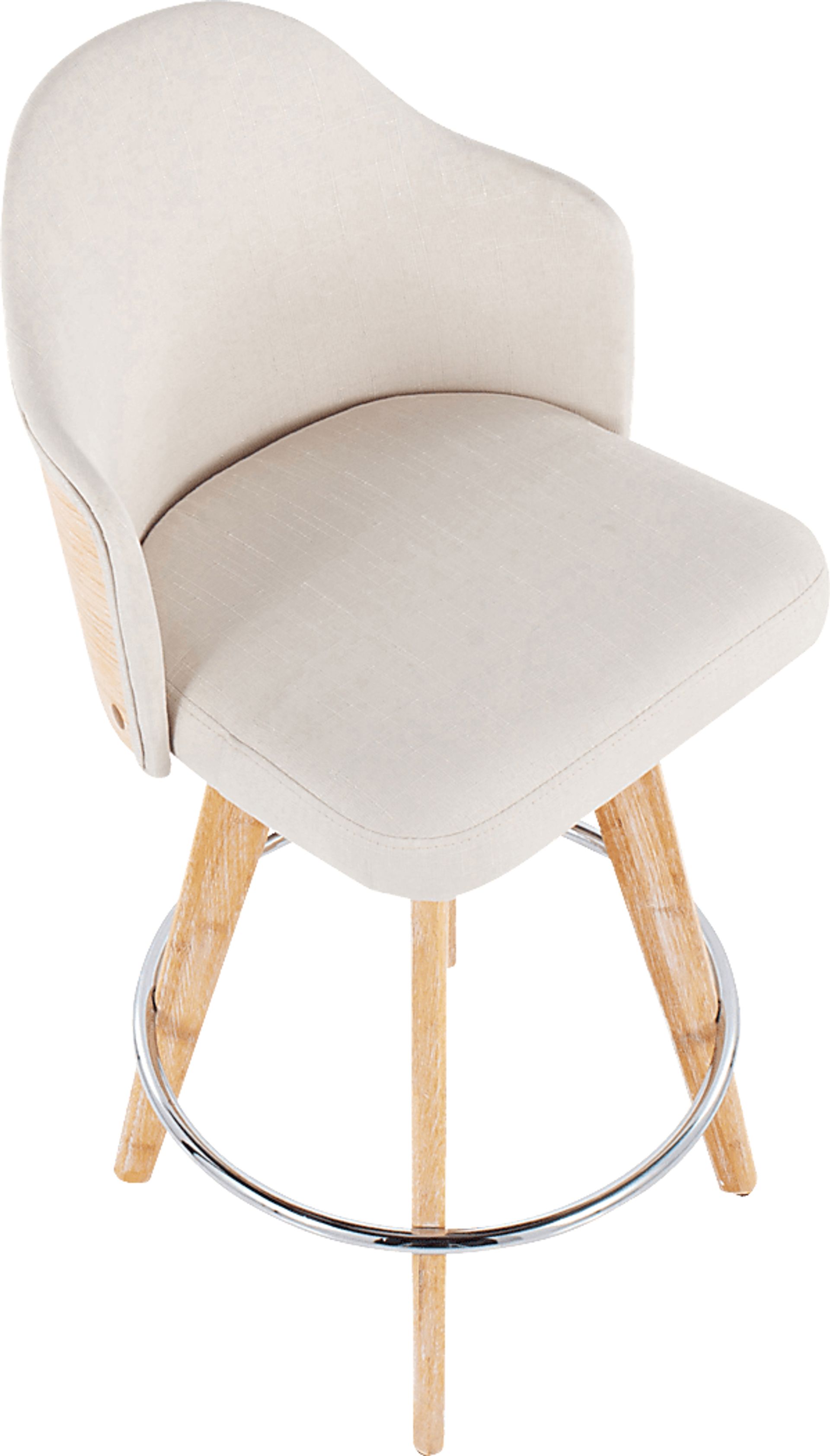 Hakea Cream Counter Height Stool, Set of 2 - Image 7