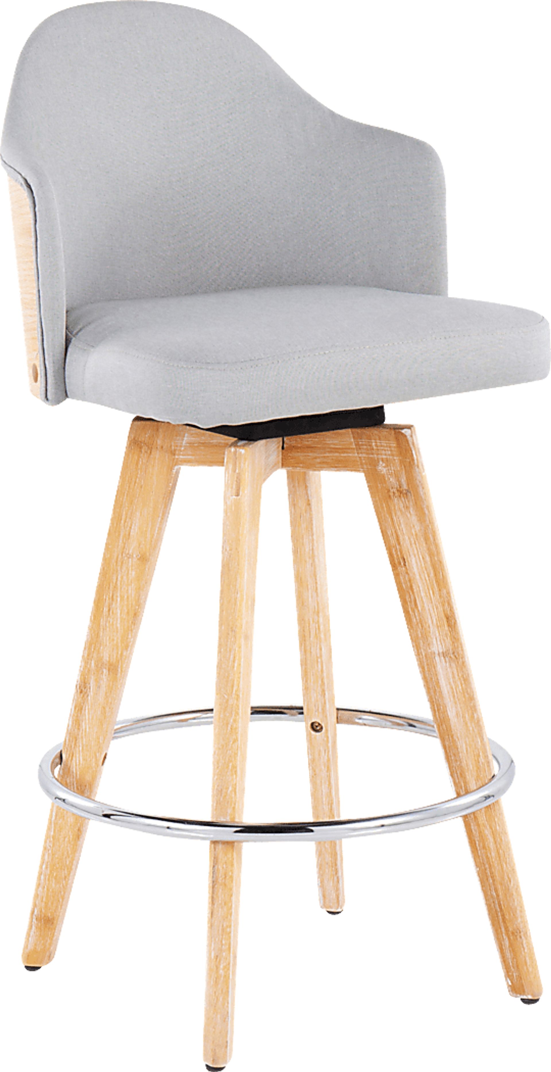 Hakea Light Gray Counter Height Stool, Set of 2 - Image 2
