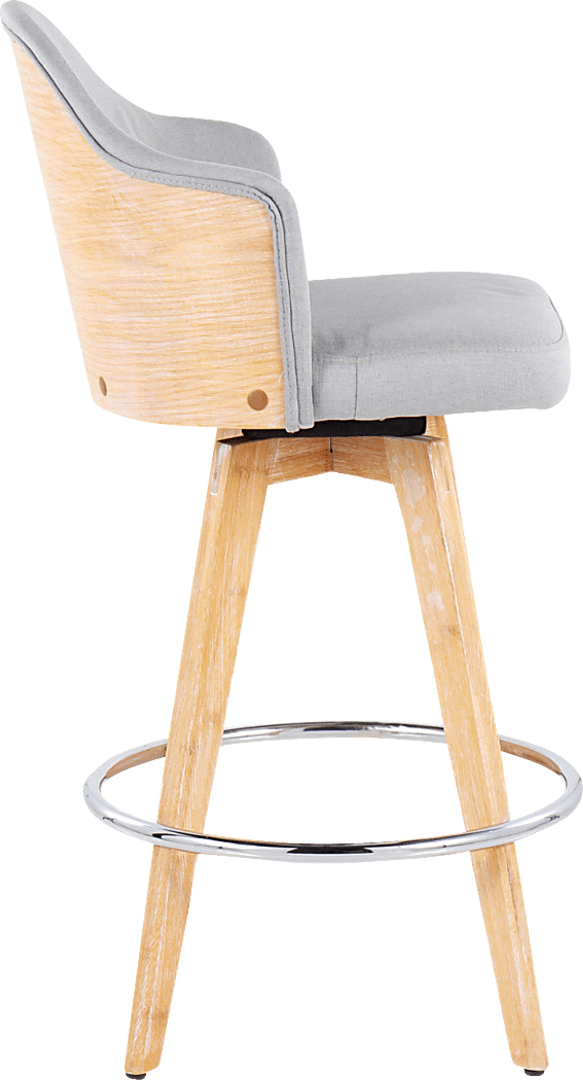 Hakea Light Gray Counter Height Stool, Set of 2 - Image 3