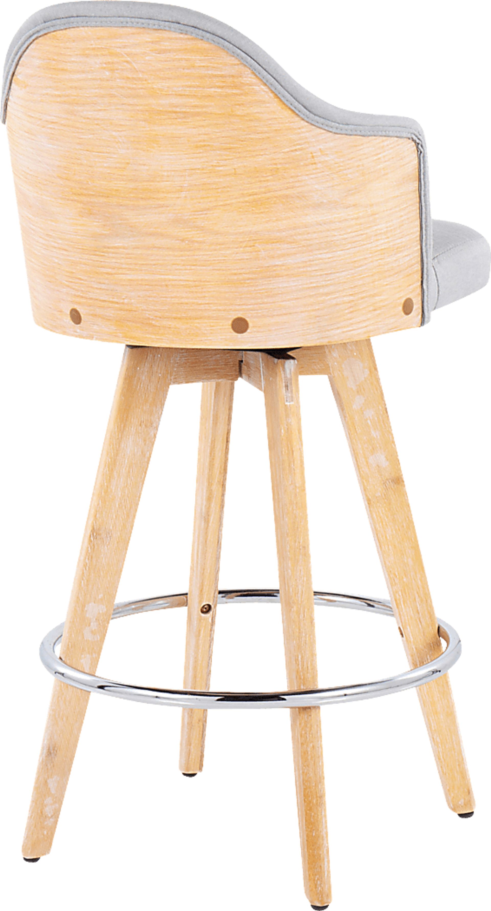Hakea Light Gray Counter Height Stool, Set of 2 - Image 4