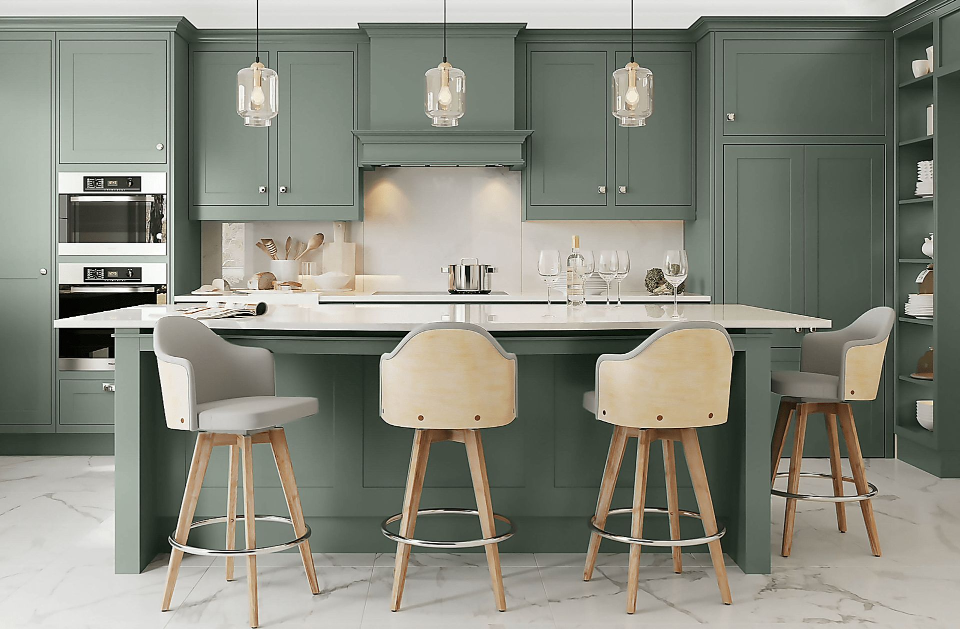 Hakea Light Gray Counter Height Stool, Set of 2 - Image 9