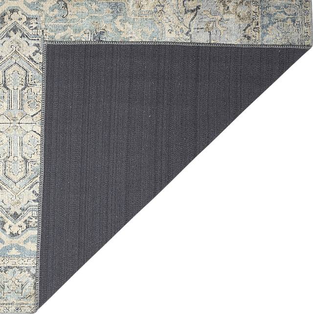 Haldia Blue 6'3 x 9'6 Machine Washable Rug - Thumbnail - Image 5