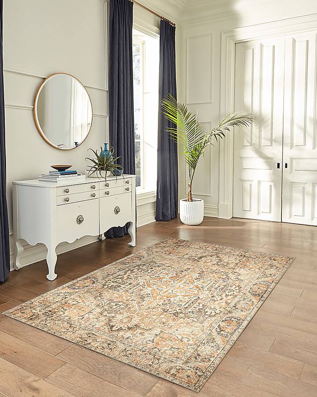 Haldia Brown 5 x 7'6 Machine Washable Rug - Thumbnail - Image 2