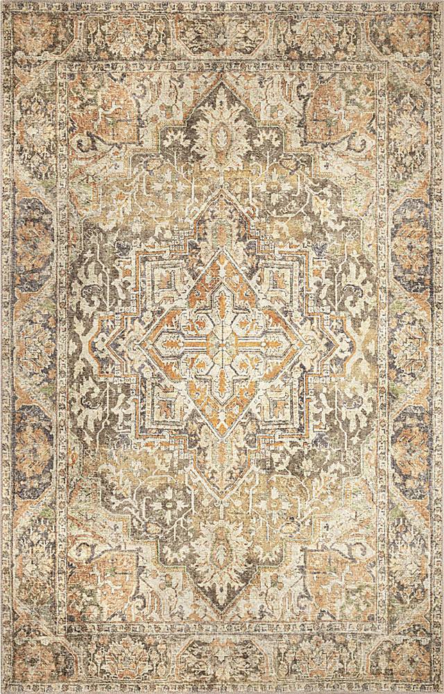 Haldia Brown 6'3 x 9'6 Machine Washable Rug - Thumbnail - Image 1