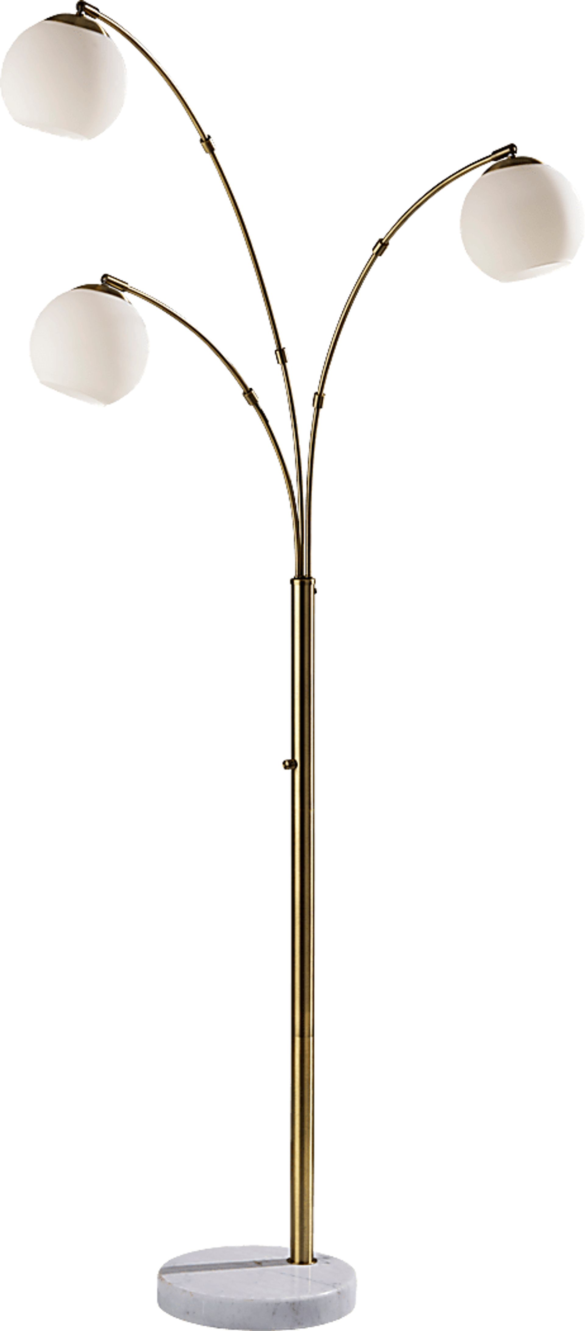 Hale Circle White Floor Lamp - Image 1
