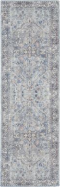 Haleigh Elle Light Gray 2' x 6' Runner Rug